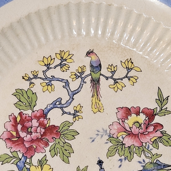 Vintage Plate with Flowering Tree Design - Picture 11 of 13